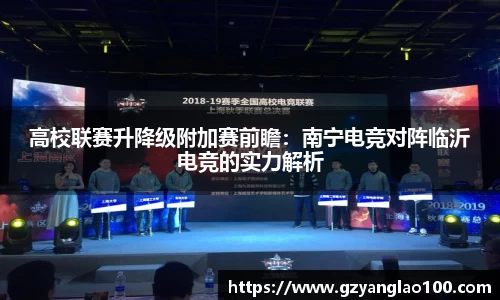 高校联赛升降级附加赛前瞻：南宁电竞对阵临沂电竞的实力解析
